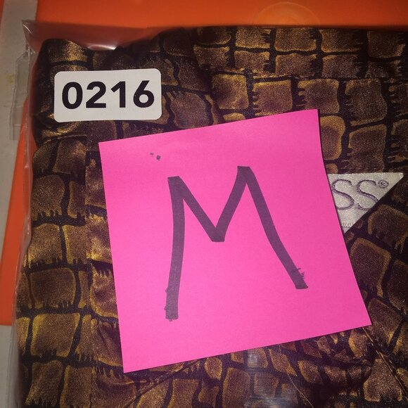 Tess Ladies' LS Blouse Snakeskin Print Brown Copper Black Size 6 - Picture 11 of 11